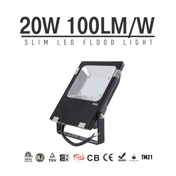 20W LED Flood Light Fixtures 2600Lm Waterproof CE RoHS SAA Ctick 